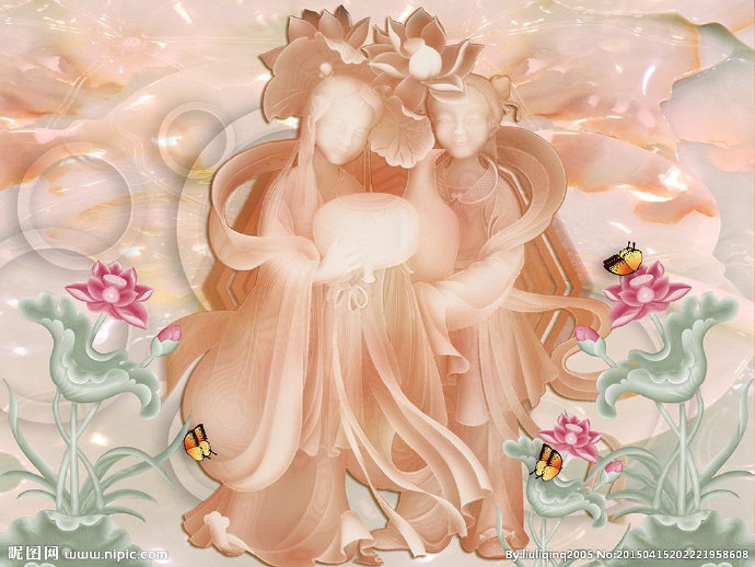G金童玉女玉雕背