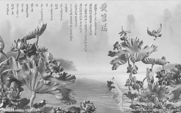 G莲花浮雕背景墙