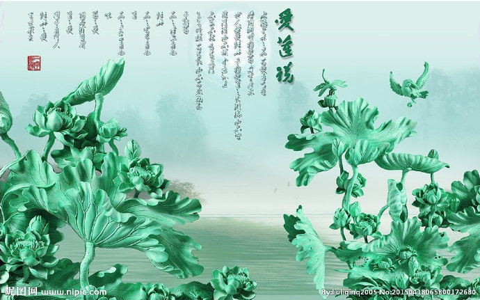 G莲花浮雕背景墙