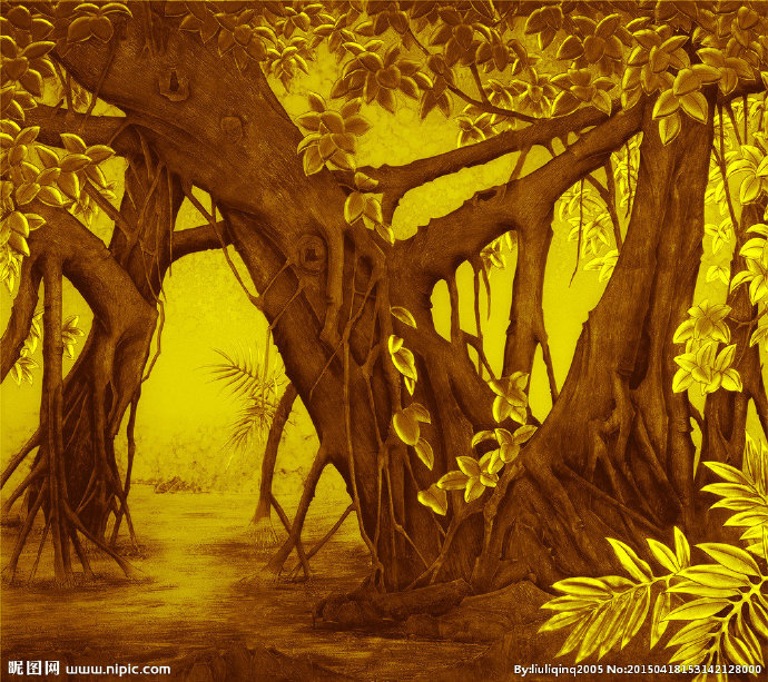 G中国风黄金树背