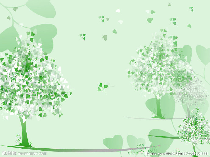 G绿色清新树壁画