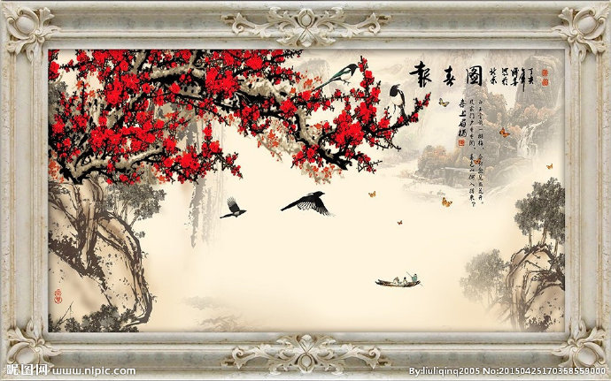 G砂岩山水画背景