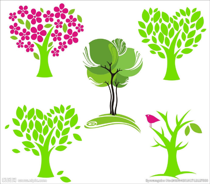 G心形树矢量图背