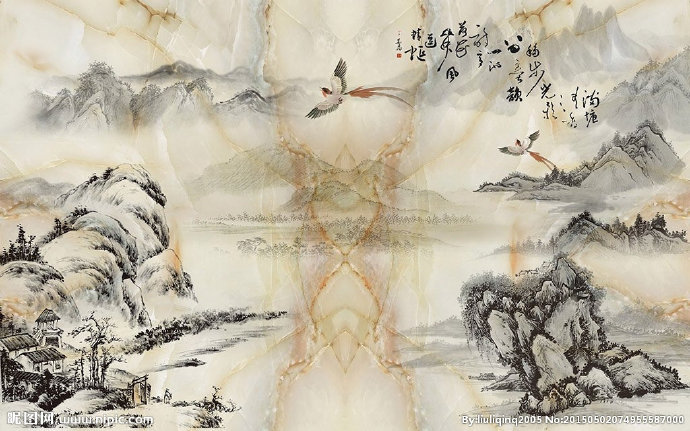 G大理石水墨画背