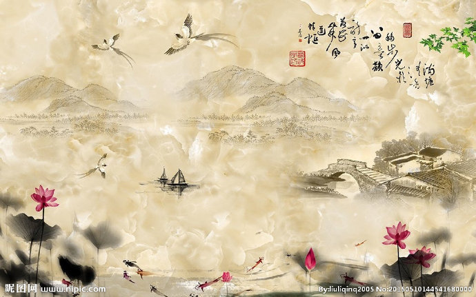 G大理石水墨画背