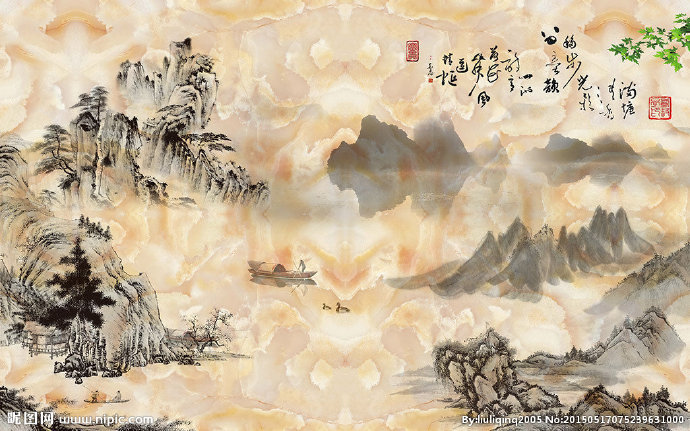 G大理石水墨画背