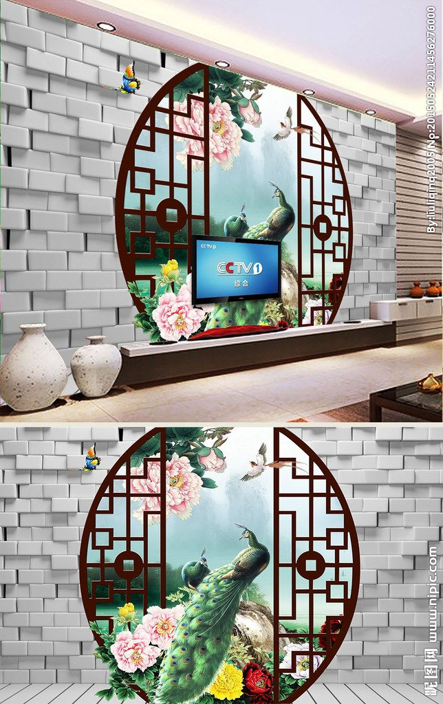 G3D墙体山水画