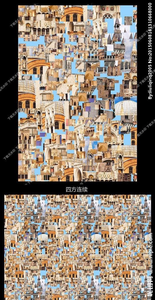 G建筑碎片图案背