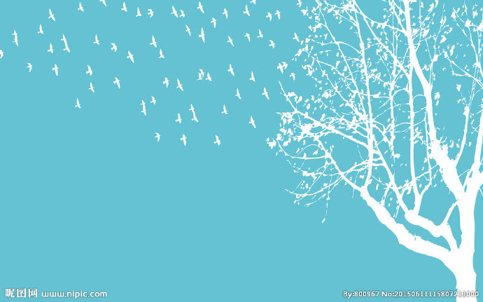 G树枝飞鸟背景墙
