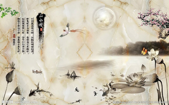 G大理石水墨画背