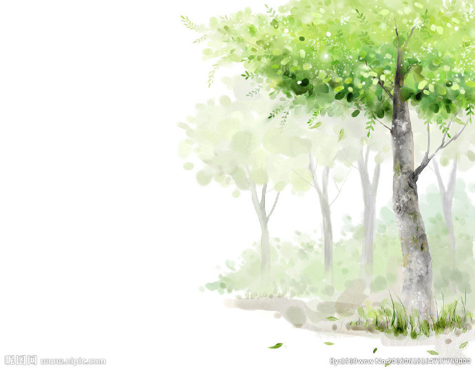 G绿树背景图背景