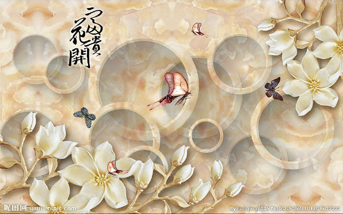 G花开富贵兰花浮
