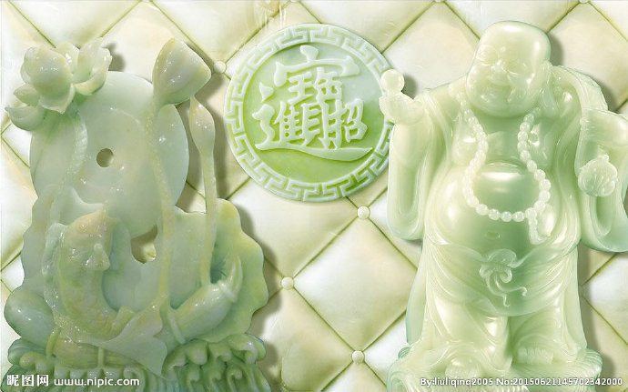 G招财进宝玉雕背