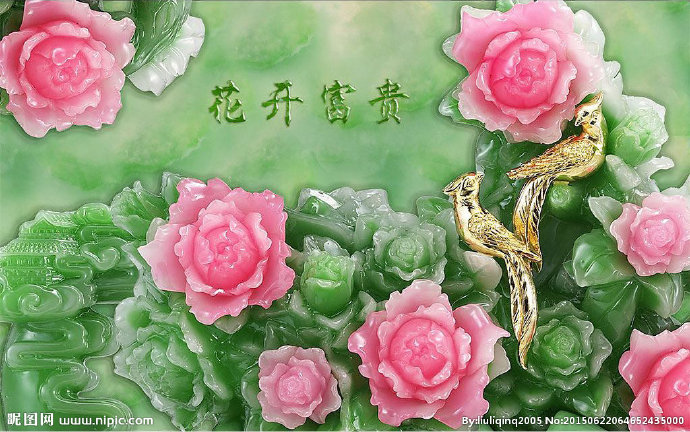 G杜丹玉雕背景墙