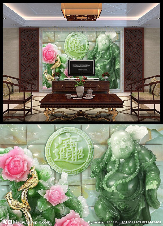 G招财进宝笑佛玉
