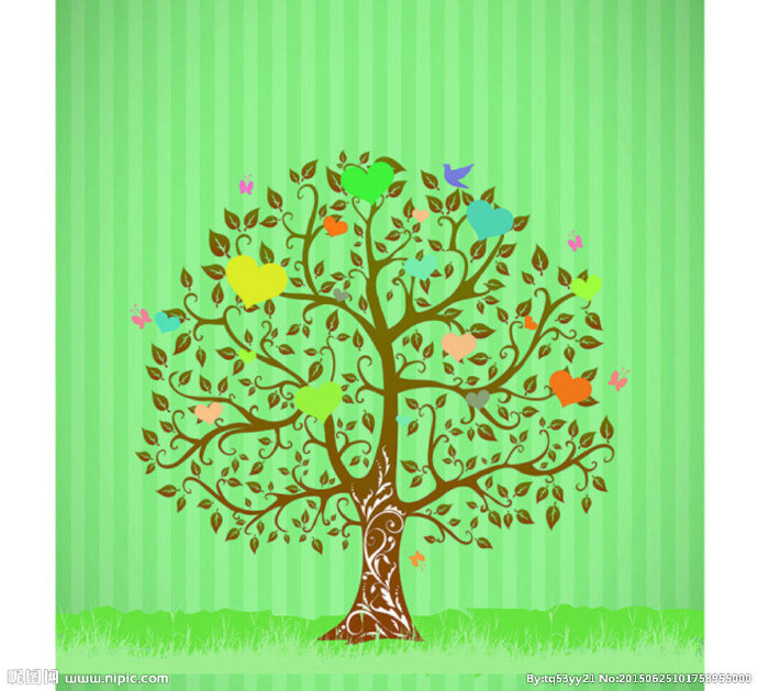 G爱心树 背景墙