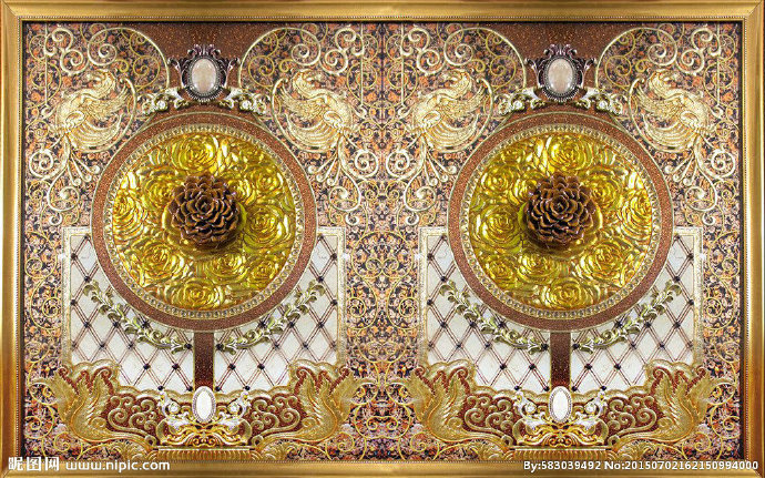 G欧式花纹背景墙