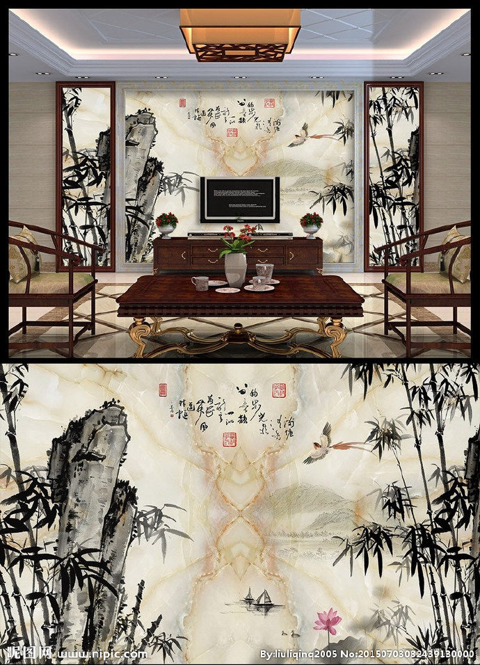 G大理石水墨画背