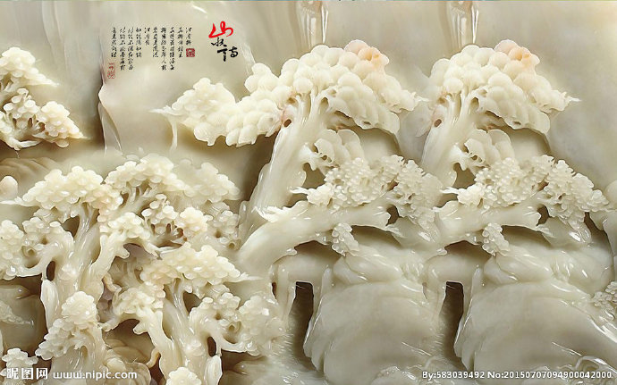 G山水画玉雕背景