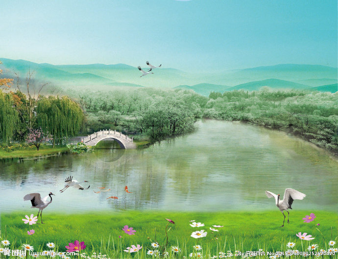 G风景壁画背景墙