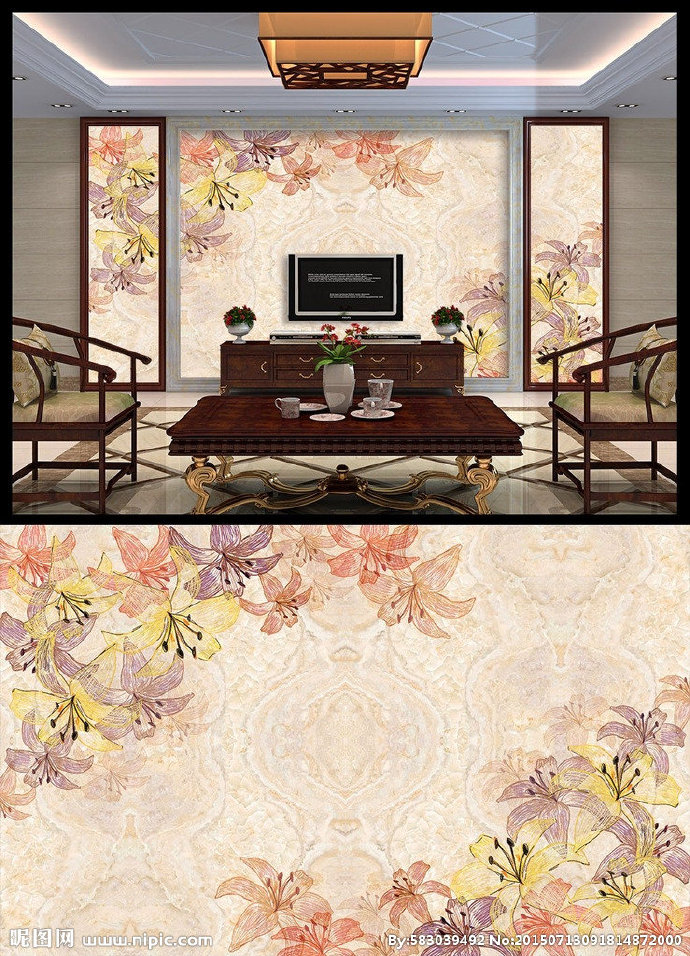 G大理石手绘花纹