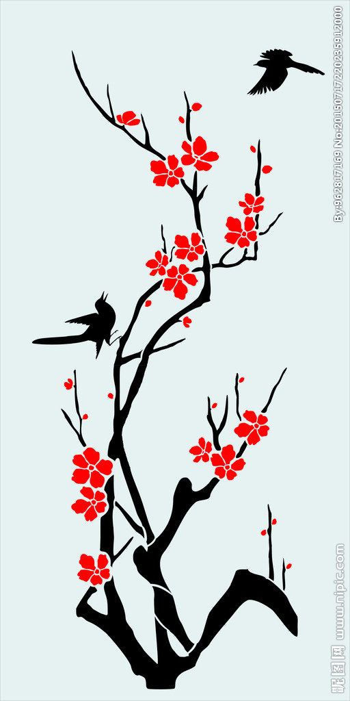 G梅花背景墙梅花