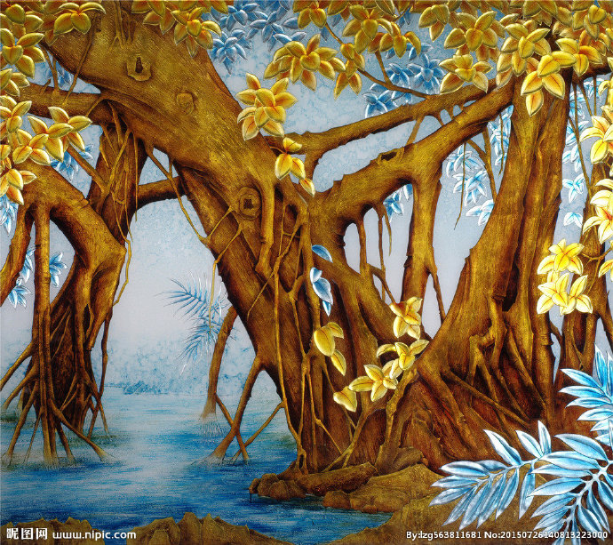 G树干背景背景墙