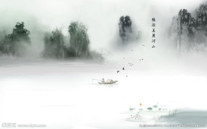 G山水画背景背景
