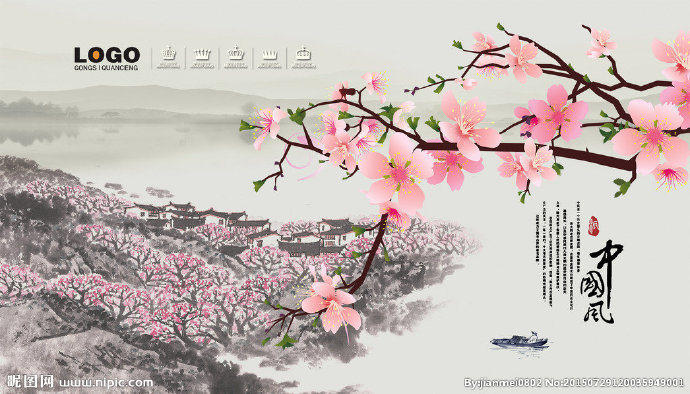 G梅花背景墙背景