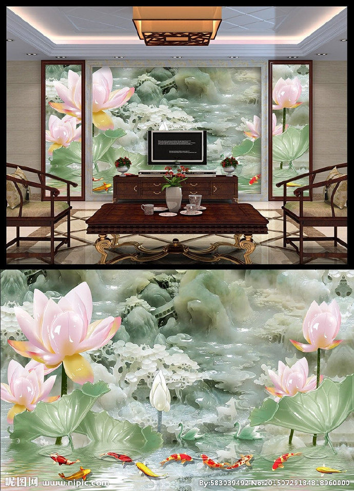 G山水画玉雕背景