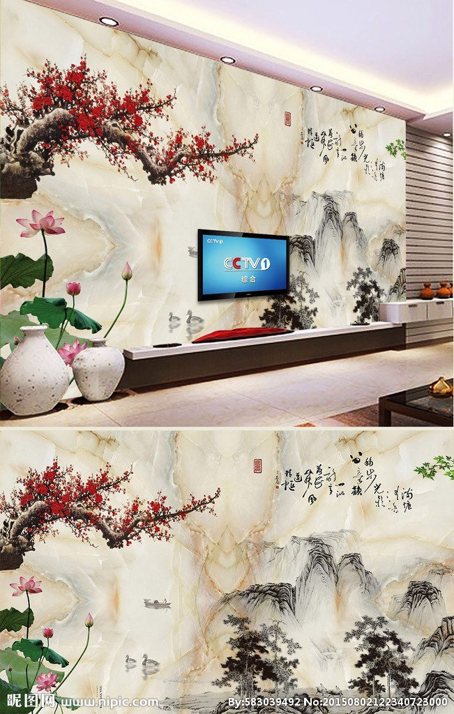 G大理石水墨画背