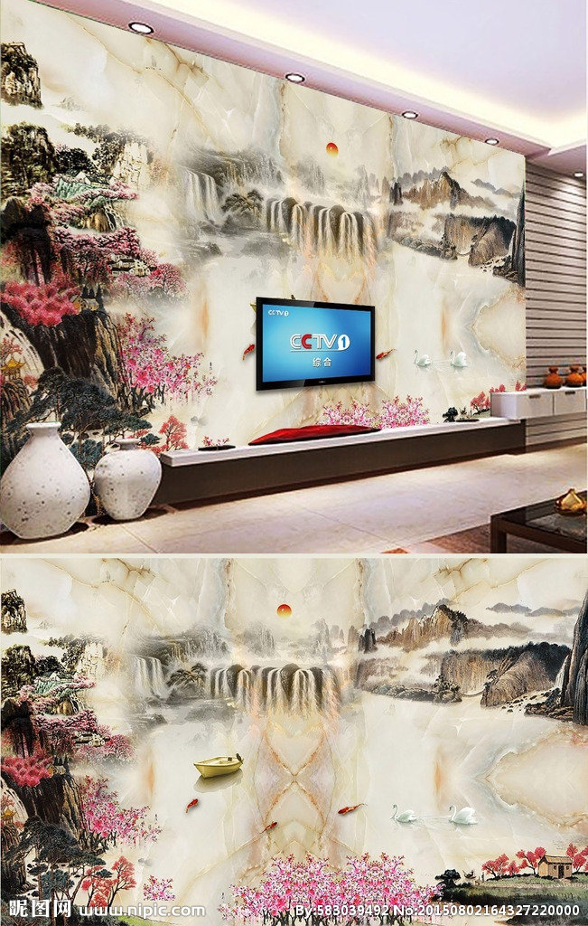 G大理石水墨画背