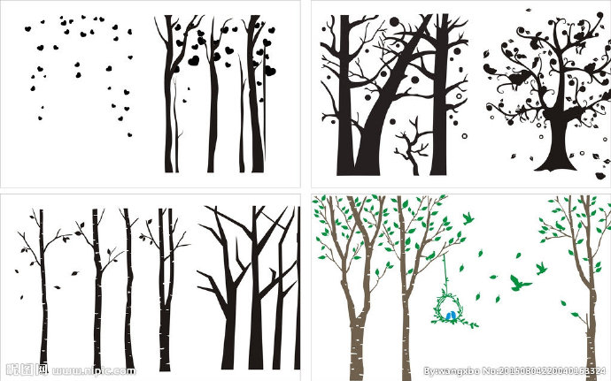 G树木剪影 不干