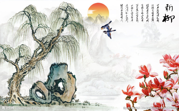 G水墨电视背景墙