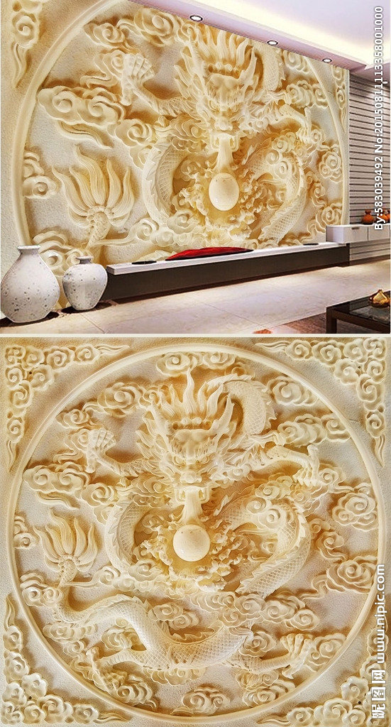 G大型高清龙浮雕