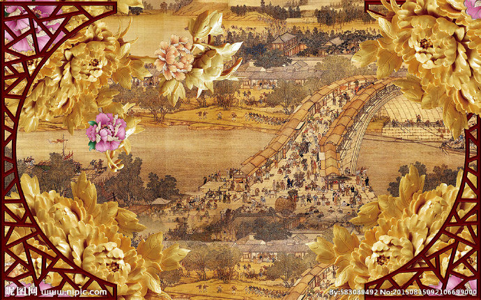 G中国风山水背景