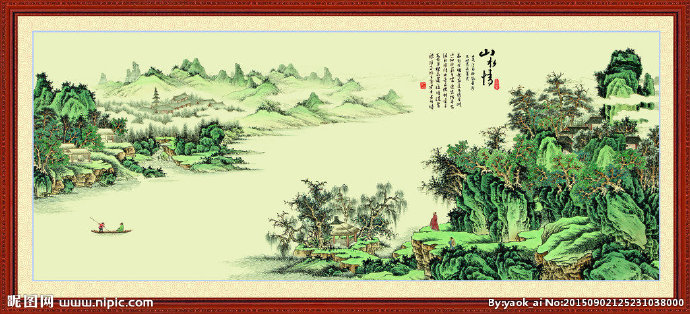 G青山绿水背景墙