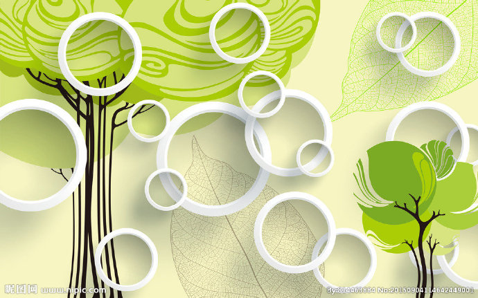 G立体圆圈简约树