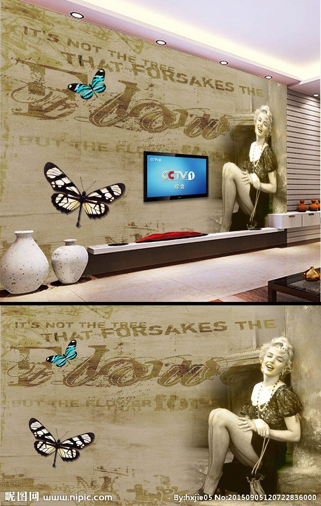 G复古风背景墙背