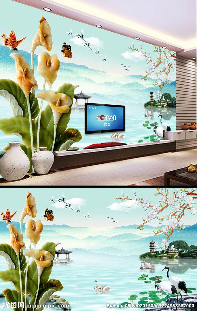 G山水玉雕背景墙