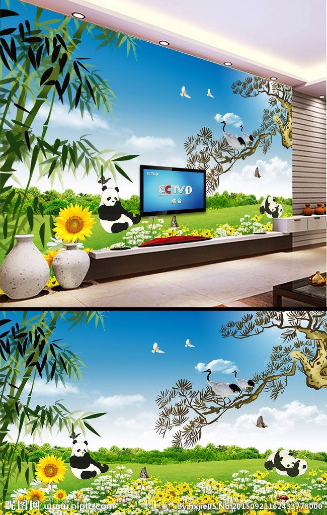 G唯美山水画背景