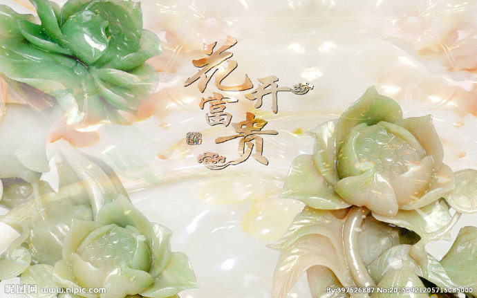 G花开富贵背景墙