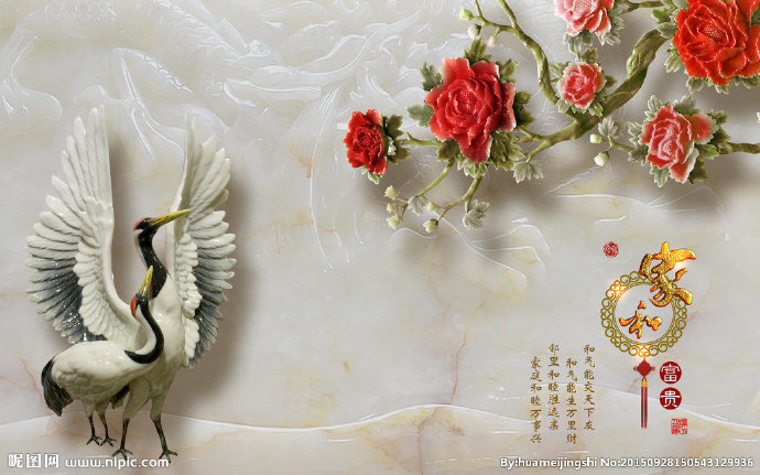 G玉雕背景墙背景