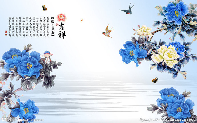 G吉祥富贵牡丹图