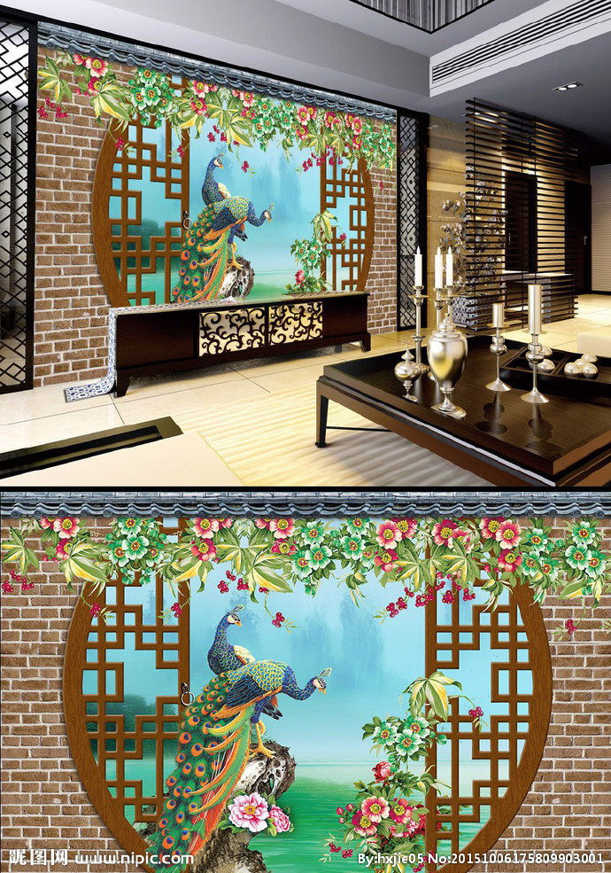 G中式山水画背景