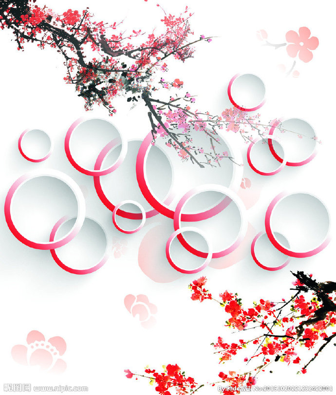 G梅花背景墙梅花