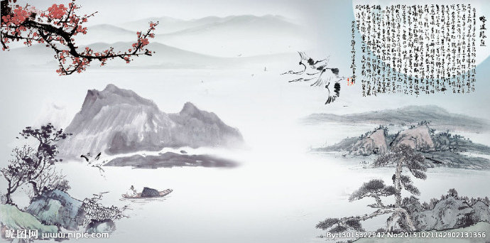 G山水情背景墙背