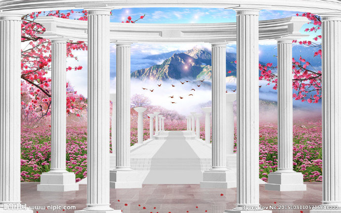 G3D柱子梅花图