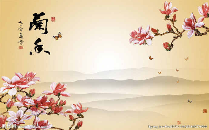 G水墨兰花图片（