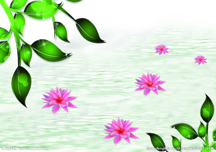 G梦幻莲花背景墙